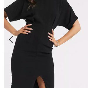 ASOS DESIGN wiggle midi dress in black